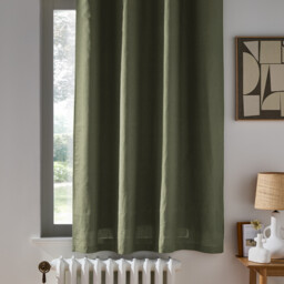 Onega Blackout Radiator Curtain in Washed Linen - thumbnail 1