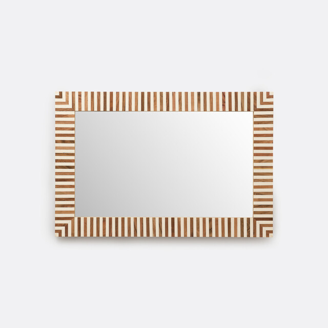 Ares Striped Rectangular Mirror, 60 X 90cm - image 1