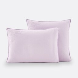 Scénario Embroidered Washed Cotton Pillowcase
