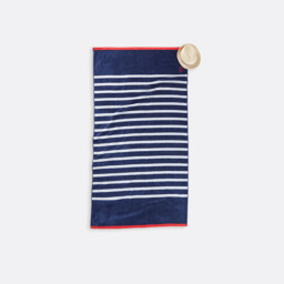 Marinière Velour Towelling Beach Towel 420g/m2