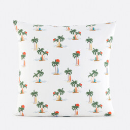 Tapahi Palm Tree Print 50% Recycled Cotton Child's Pillowcase