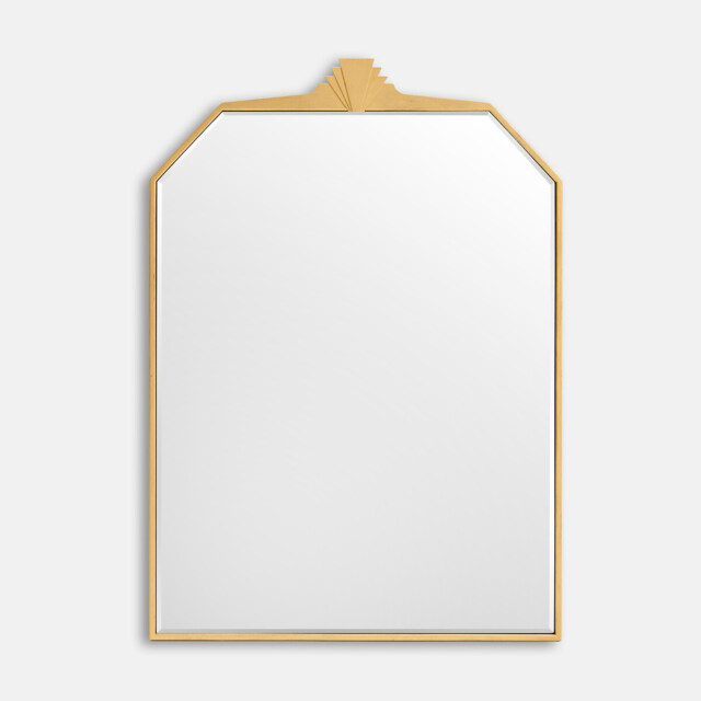 Oka Aged Brass 64 X 90cm Large Wall Mirror - image 1
