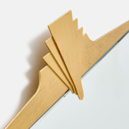 Oka Aged Brass 64 X 90cm Large Wall Mirror - thumbnail 2