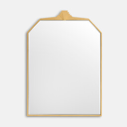 Oka Aged Brass 64 X 90cm Large Wall Mirror - thumbnail 1