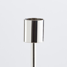 Alie Double Candle Holder in Chrome-Plated Steel - thumbnail 3