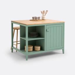 Carlos Solid Pine Kitchen Island