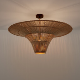 Junita 80cm Diameter Rattan Ceiling Light - thumbnail 3