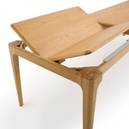 Sanara Oak and Oak Veneer Extendable Table - thumbnail 4