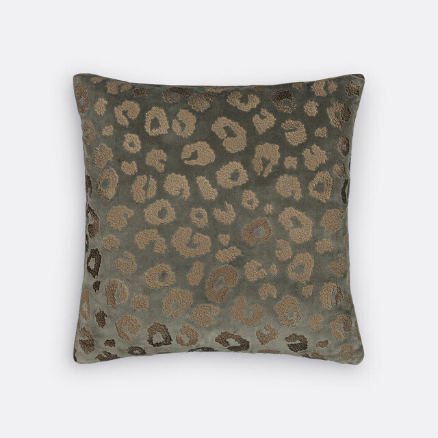 Thelma 45 x 45cm Embroidered Leopard Print 100% Cotton Cushion Cover - image 1