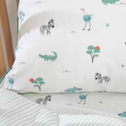 Savane Animal Print Organic Cotton Child's Pillowcase - thumbnail 3