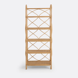 Malu Rattan Bookcase with 5 Shelves - thumbnail 3
