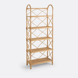 Malu Rattan Bookcase with 5 Shelves