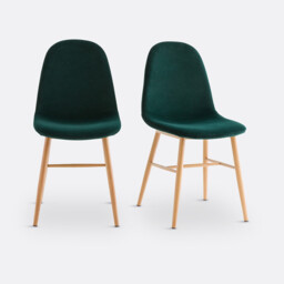 Set of 2 Polina Velvet Dining Chairs