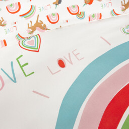 Licorne Duvet Cover in Unicorn Print Organic Cotton - thumbnail 2