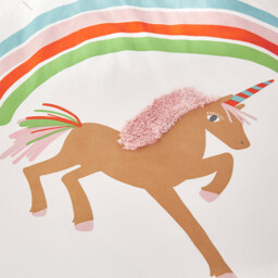 Licorne Duvet Cover in Unicorn Print Organic Cotton - thumbnail 3
