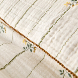 Risetti Floral Print Cotton Muslin Duvet Cover - thumbnail 4