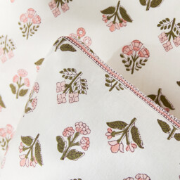 Vandi Ecru Floral Print Washed Cotton Pillowcase - thumbnail 4