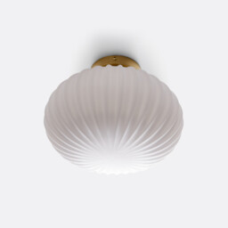 Amia Ceiling Or Wall Light in Brass and Opaline Glass - thumbnail 1
