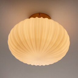 Amia Ceiling Or Wall Light in Brass and Opaline Glass - thumbnail 2