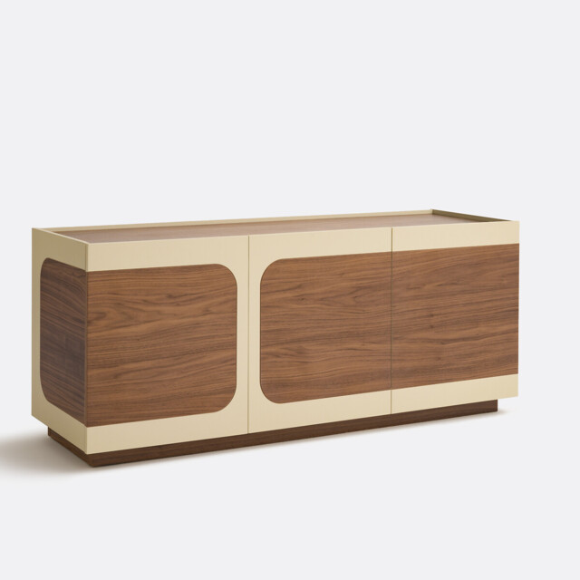 Galdo 3-Door Sideboard with Walnut Veneer - image 1