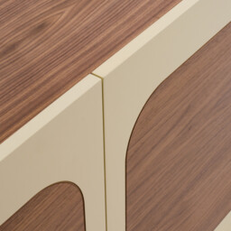Galdo 3-Door Sideboard with Walnut Veneer - thumbnail 4