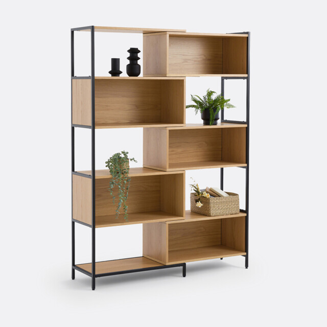 Volga Modular Bookcase in Oak Veneer - image 1