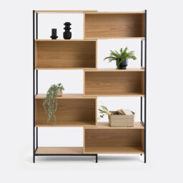 Volga Modular Bookcase in Oak Veneer - thumbnail 3