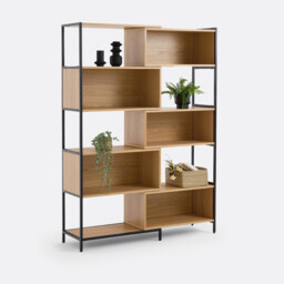 Volga Modular Bookcase in Oak Veneer