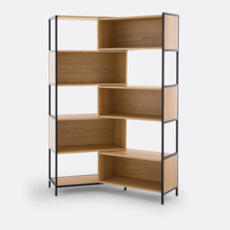 Volga Modular Bookcase in Oak Veneer - thumbnail 4