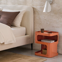 Sandoval Steel Bedside Table with 2 Compartments - thumbnail 2