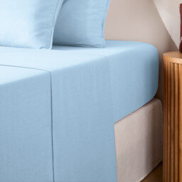 Scenario Plain Washed Cotton Flat Sheet - thumbnail 1
