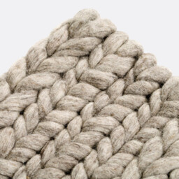 Diano Knitted Effect Wool Rug - thumbnail 4