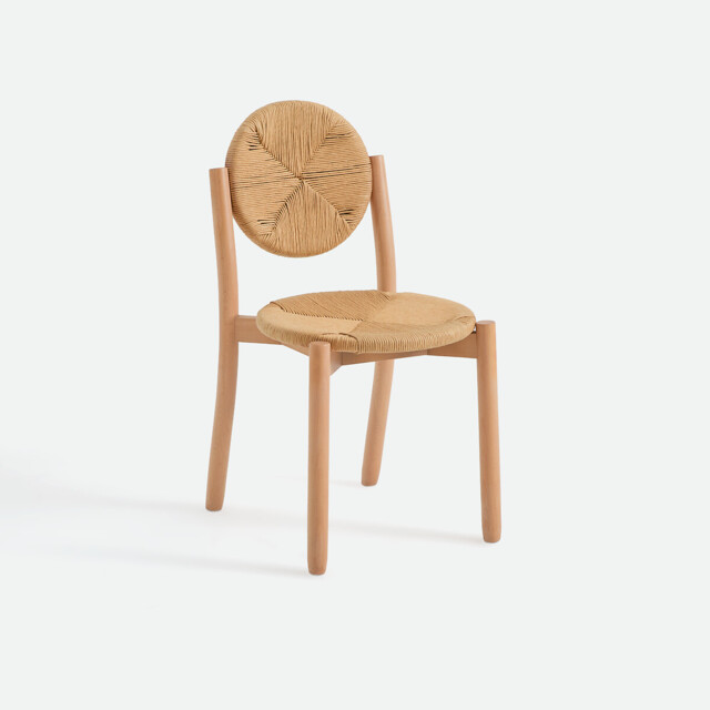 Carpo Beech/Woven Rattan Chair - image 1
