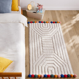 Ponponi Tufted Organic Cotton Child's Bedside Rug