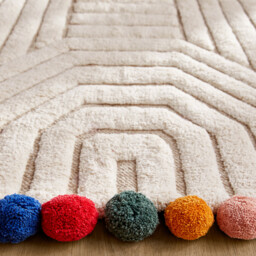 Ponponi Tufted Organic Cotton Child's Bedside Rug - thumbnail 2