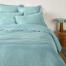 Acélie Blue Washed Linen Duvet Cover - thumbnail 3