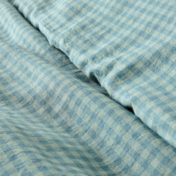 Acélie Blue Washed Linen Duvet Cover - thumbnail 4