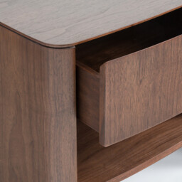 Willow Bedside Table in Walnut Or Oak Veneer - thumbnail 4