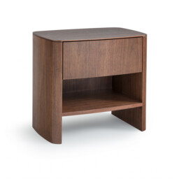 Willow Bedside Table in Walnut Or Oak Veneer - thumbnail 1
