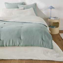 Boisseau Plain/Striped Linen/Cotton Quilted Duvet