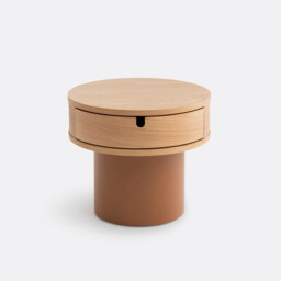 Tamita 1-Drawer Lacquered Base Bedside Table - thumbnail 3