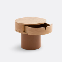 Tamita 1-Drawer Lacquered Base Bedside Table - thumbnail 4