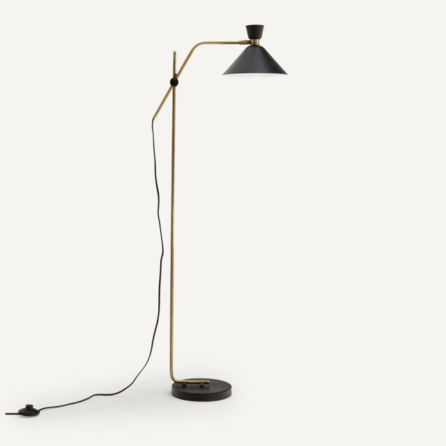 Zoticus Aged Brass Floor Lamp - image 1