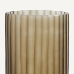 Trapani Tinted Glass and Travertine Vase - thumbnail 3