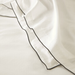 Victor Plain Washed Cotton Satin 300 Thread Count Duvet Cover - thumbnail 4