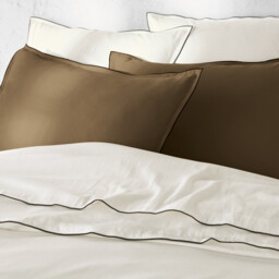Victor Plain Washed Cotton Satin 300 Thread Count Duvet Cover - thumbnail 2