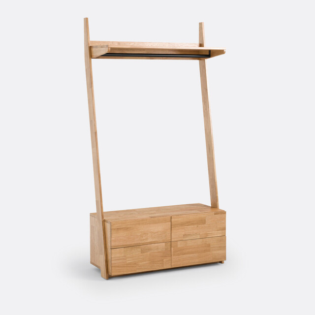 Domeno Solid Oak 4-Drawer Wardrobe Unit - image 1