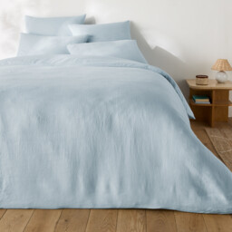 Annaba Two-Sided Washed Linen & Cotton Duvet Cover - thumbnail 3