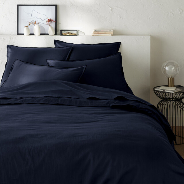 Victor Plain Washed Cotton Satin 300 Thread Count Duvet Cover - image 1