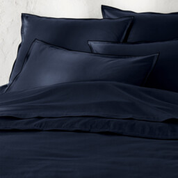 Victor Plain Washed Cotton Satin 300 Thread Count Duvet Cover - thumbnail 2
